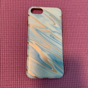 Blue & Rose Gold Marble iPhone 7/8 Case